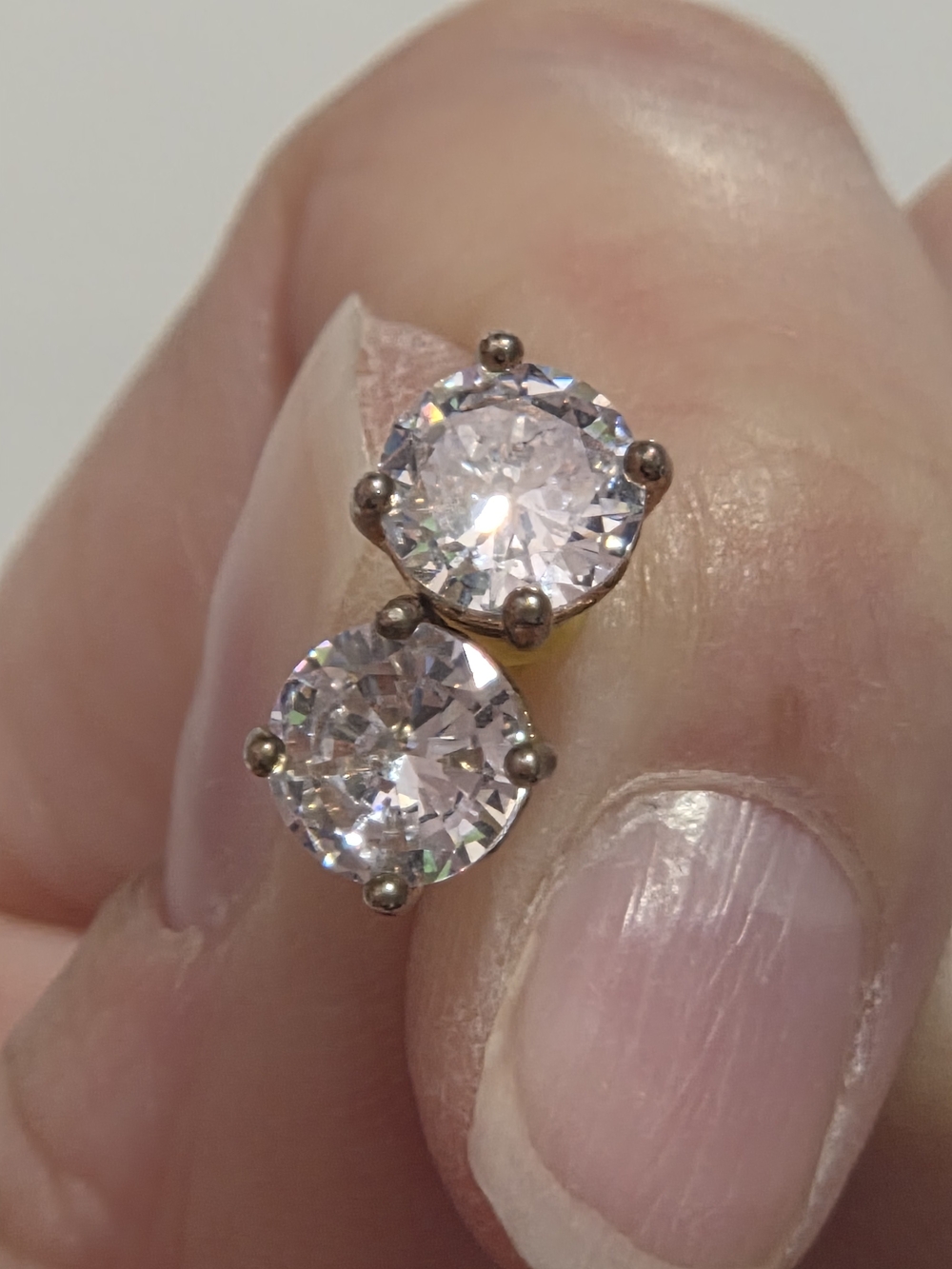 Classic Clear Cubic Zirconia Stud Earrings - Women Jewelry